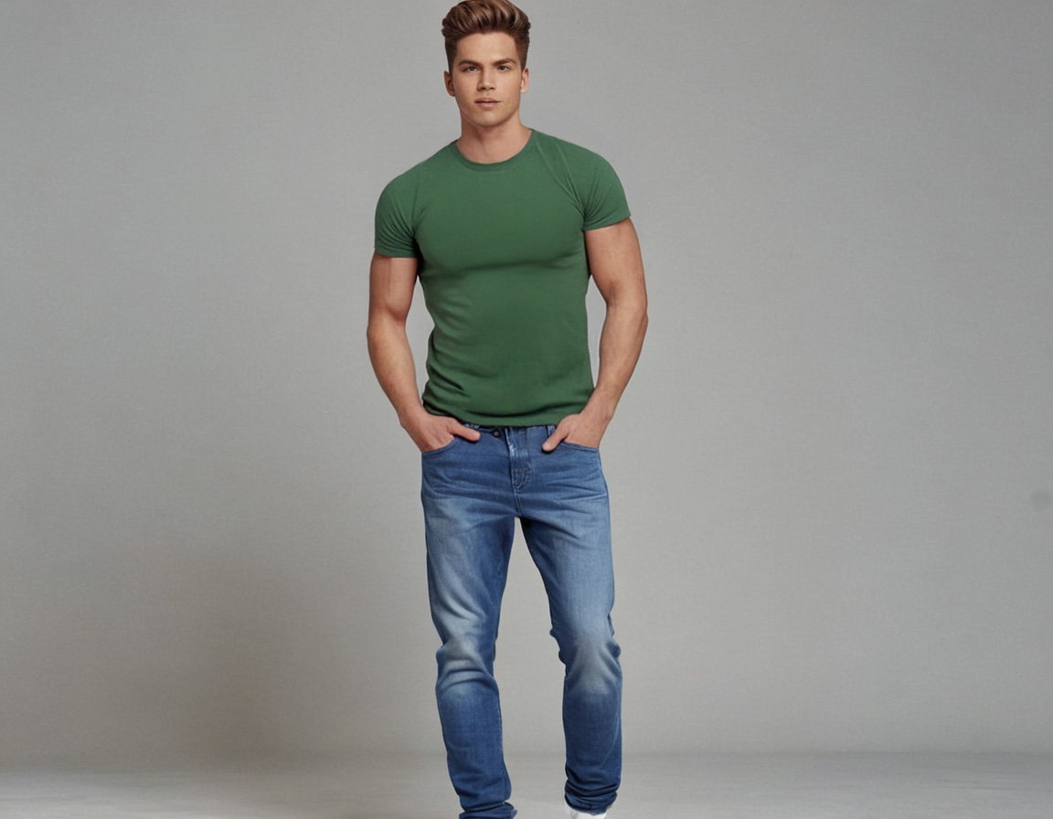 Round Neck Cotton T-Shirt – Green