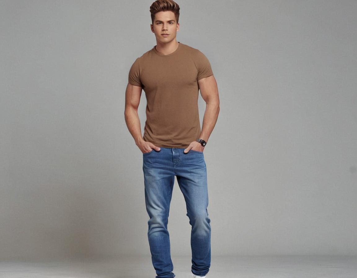 Round Neck Cotton T-Shirt – Coffee