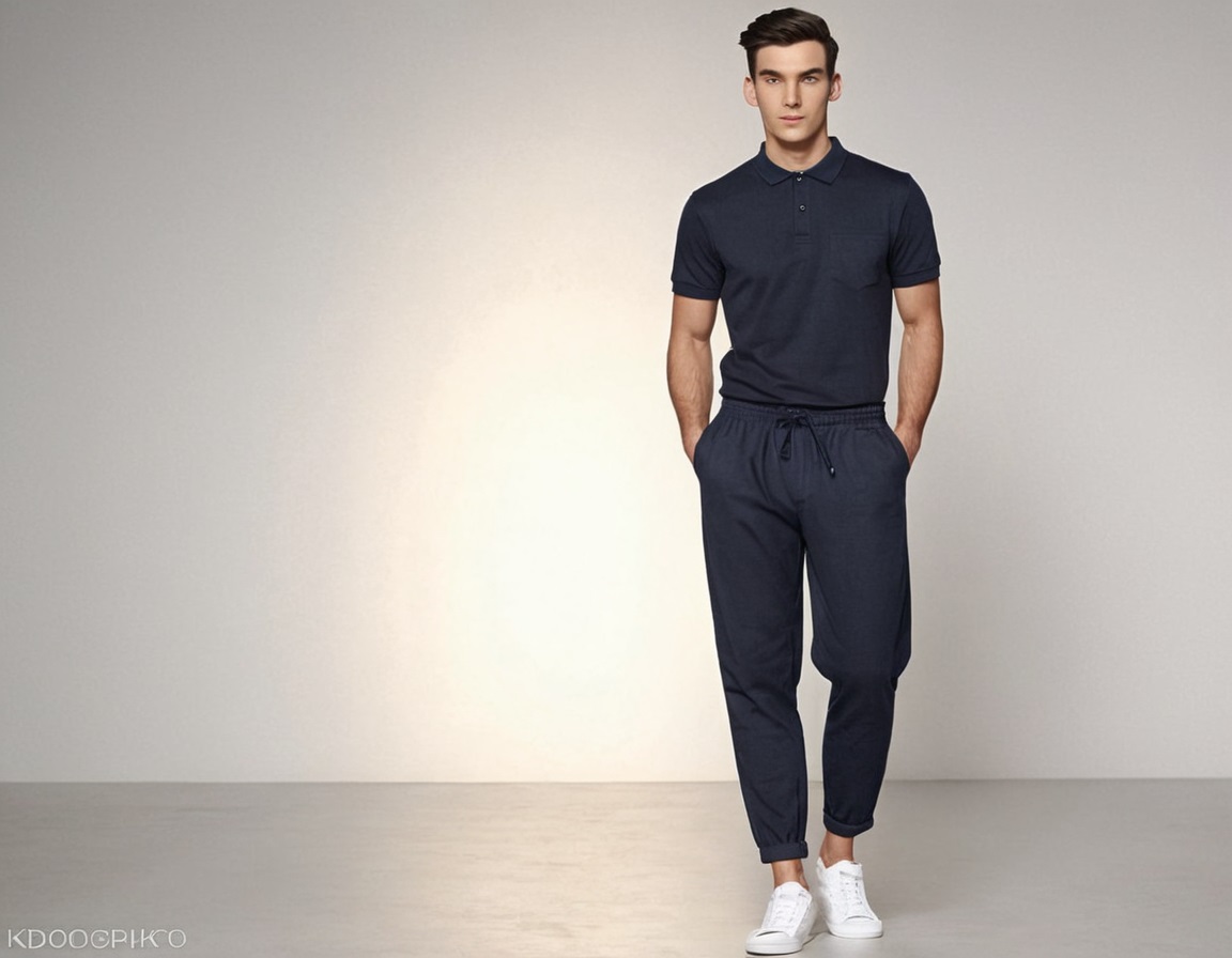 Polo Neck T-Shirt Black