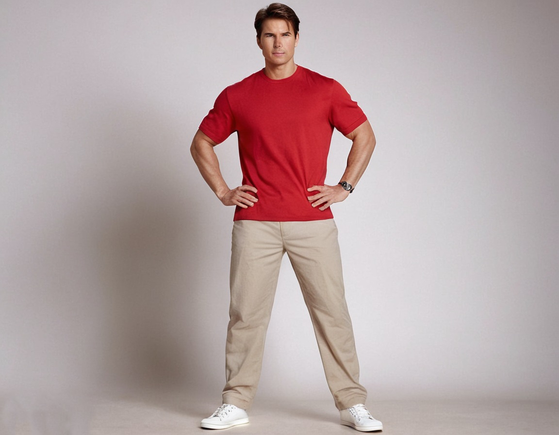 Round Neck Cotton T-Shirt – Maroon - Image 3