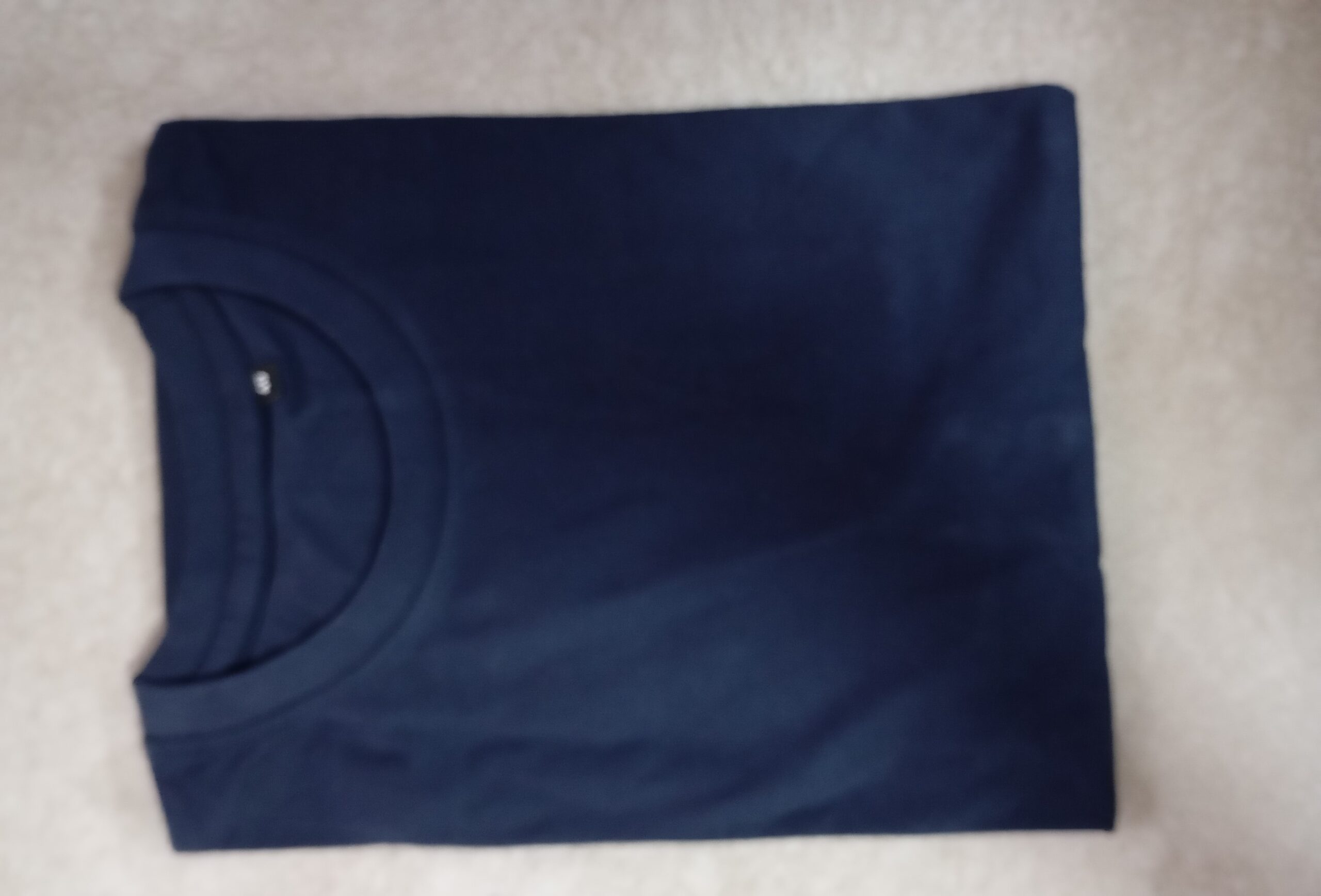 Round Neck Cotton T-Shirt –Navy - Image 2