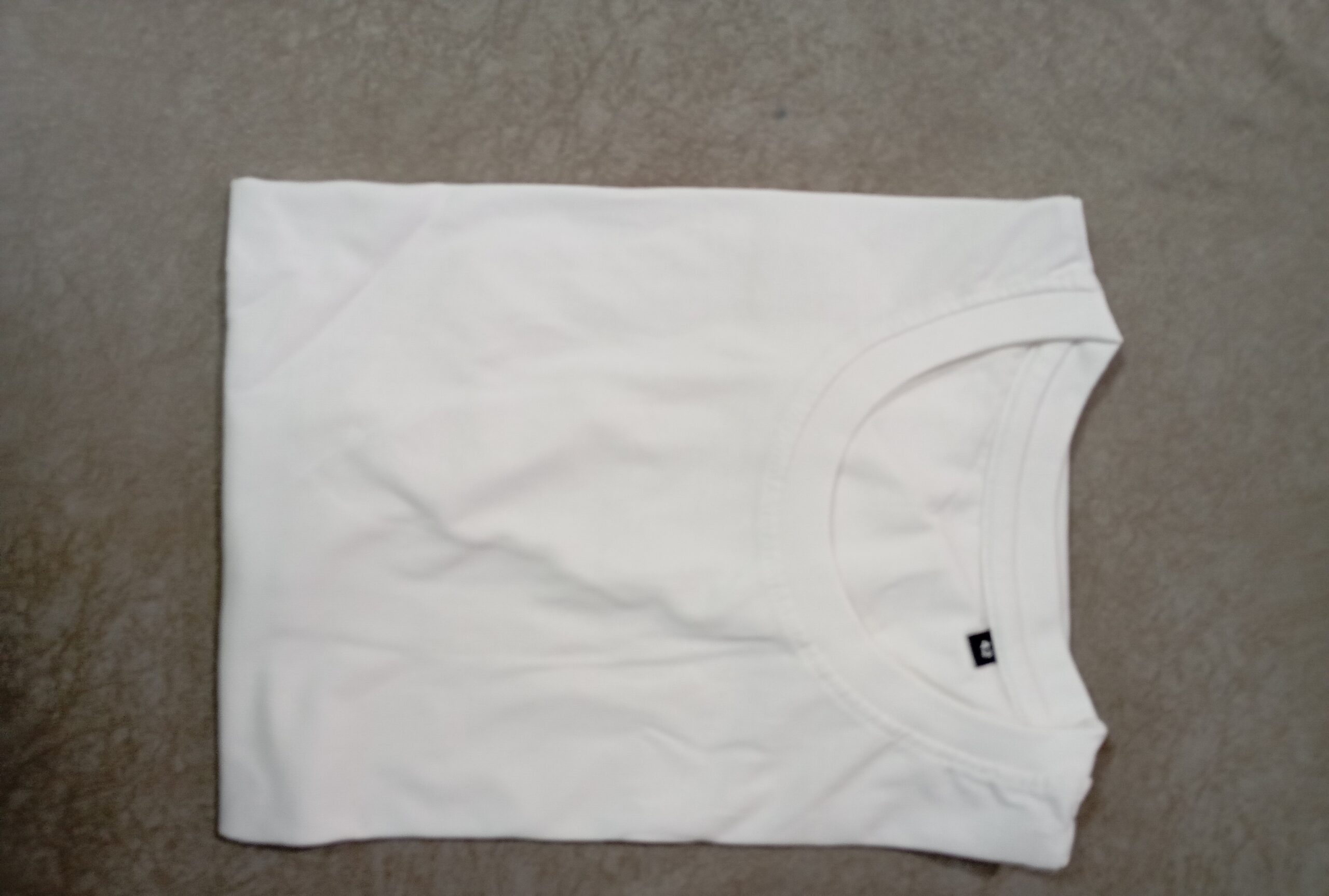 Round Neck Cotton T-Shirt –White - Image 3