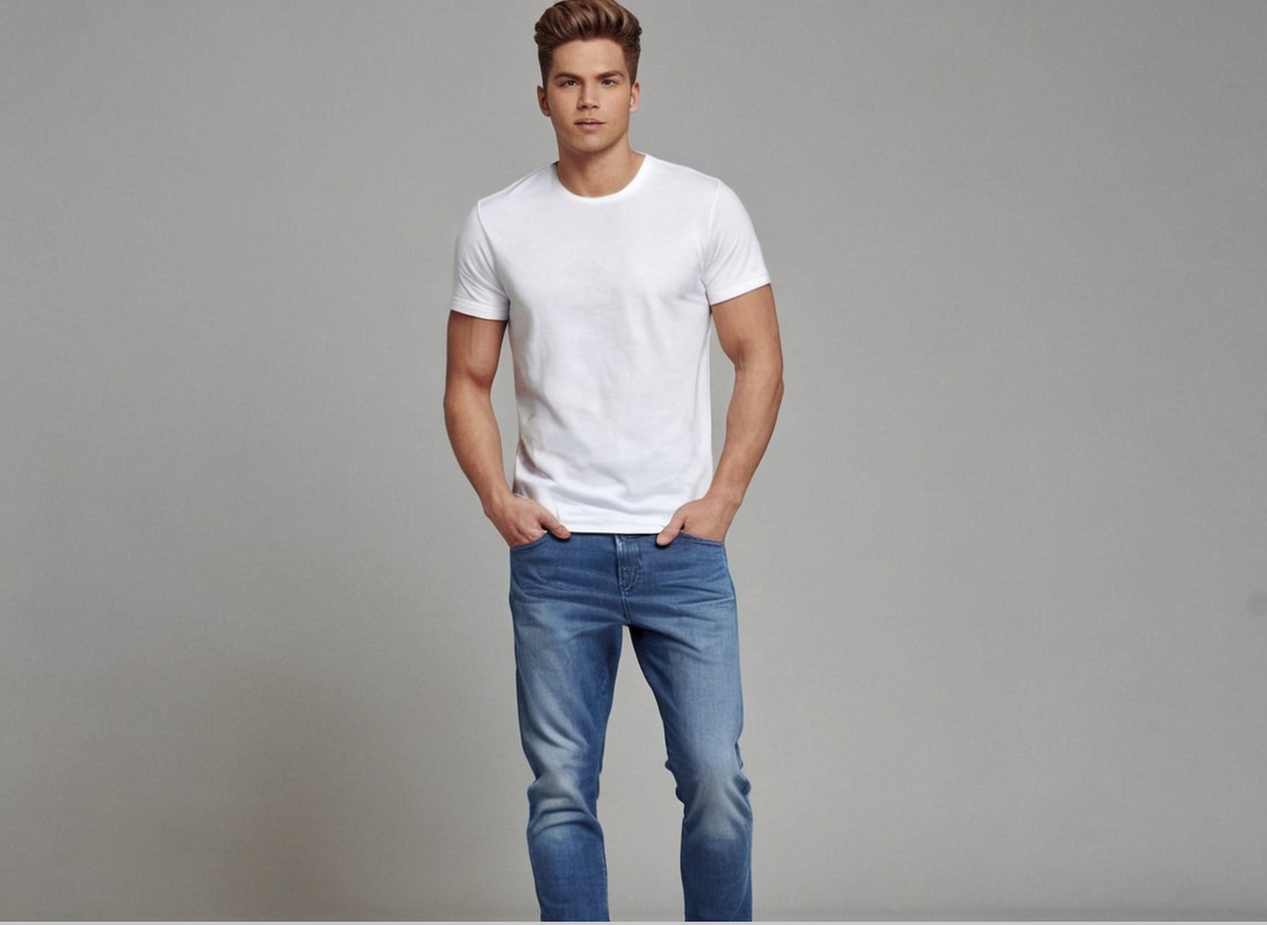 Round Neck Cotton T-Shirt –White - Image 2