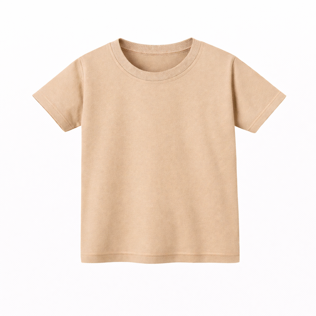 Round Neck T-Shirt – Beige