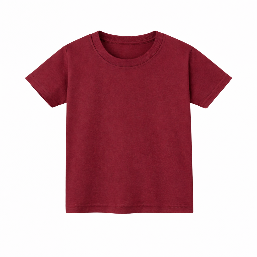 Round Neck T-Shirt – Maroon