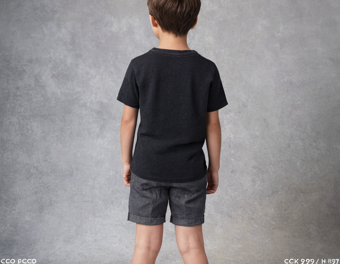 Round Neck T-Shirt – Black - Image 2