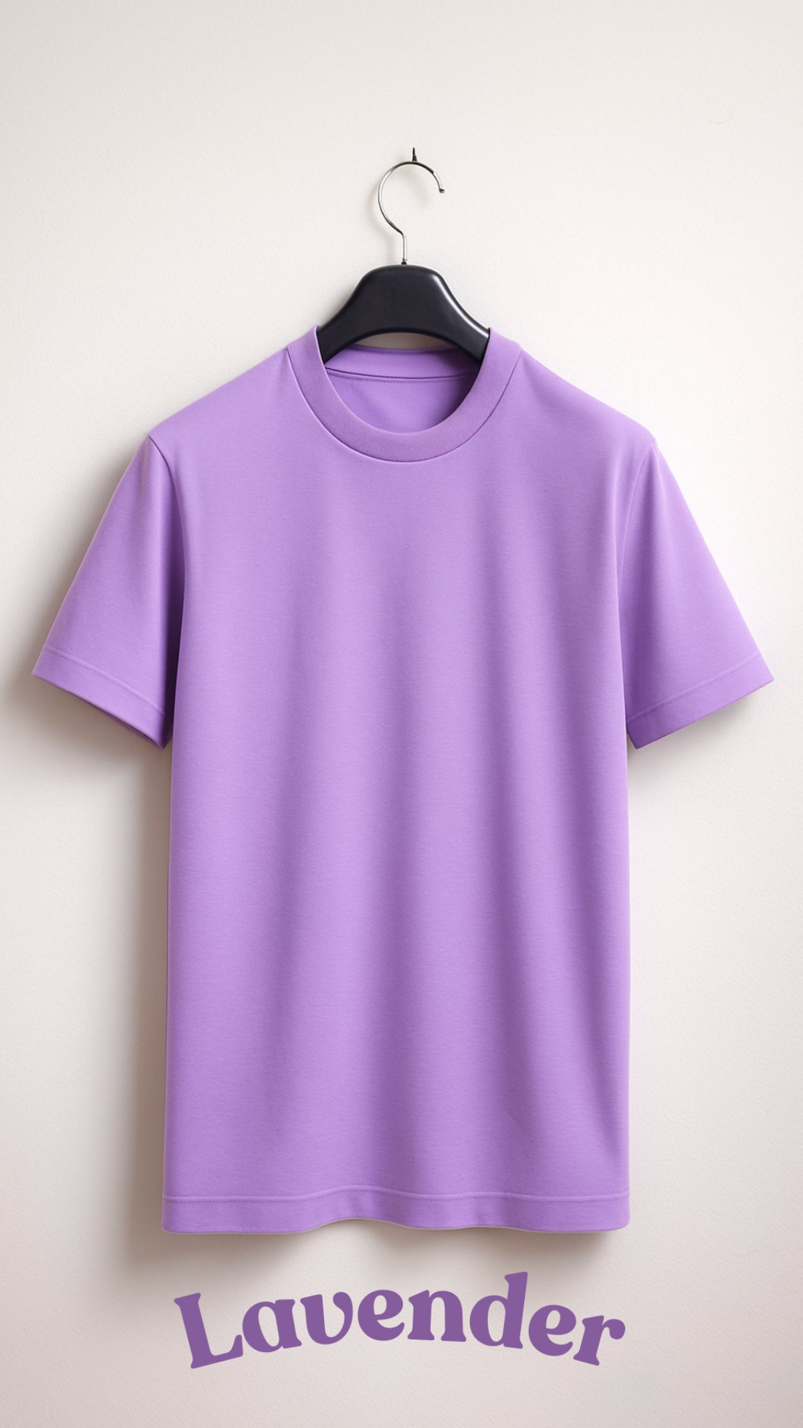 Oversized Round Neck T-Shirt – Lavender - Image 2